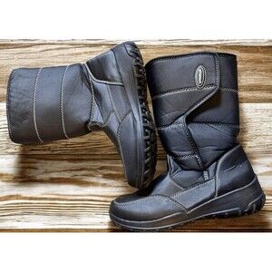 Athletech Snow Boots Tina Women’s Thermolite Insulated Pull Size 10M Black